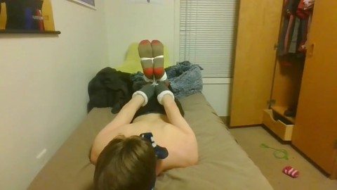 Fuzzy socks, wool socks, gay sock bondage HD Gay movie